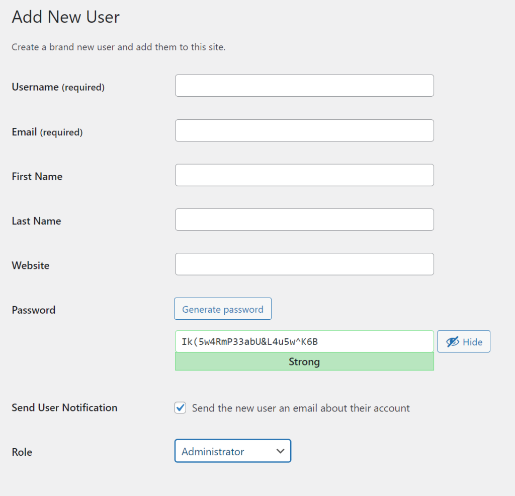 How to Create a WordPress Admin User Screenshot 1 2 1024x985 - How to Create a WordPress Admin User