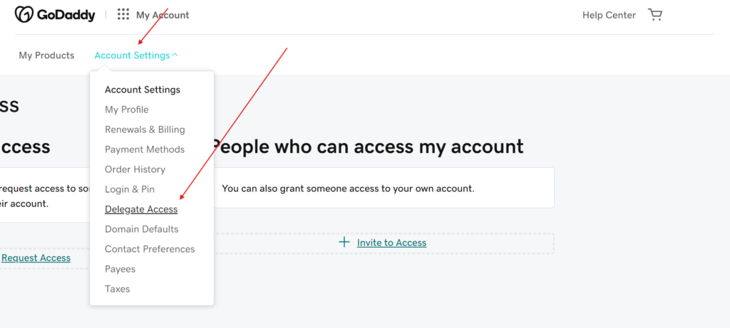 How to grant GoDaddy delegated access delegate access 1 1024x461 - How to grant GoDaddy delegated access