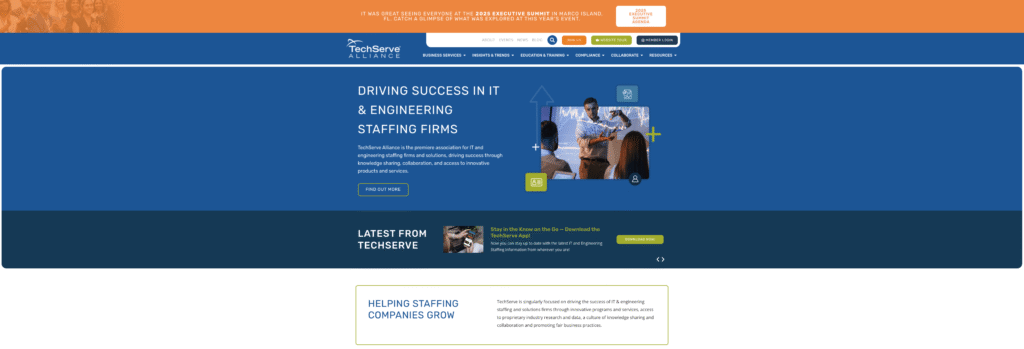 homepage 1024x349 - TechServe Alliance: From Legacy Patchwork to Modern Membership Platform