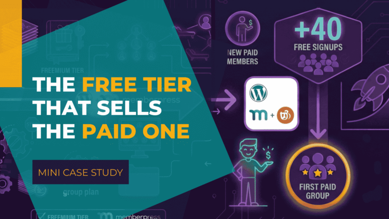 freemium membership site that now sells paid memberships