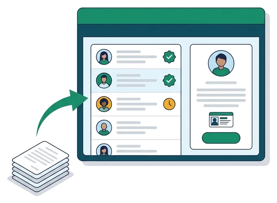 Paper membership applications turning into one staff dashboard where members are approved and managed