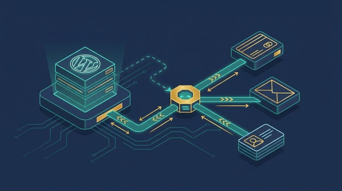 Two-way sync between a WordPress site and payment, email, and CRM systems
